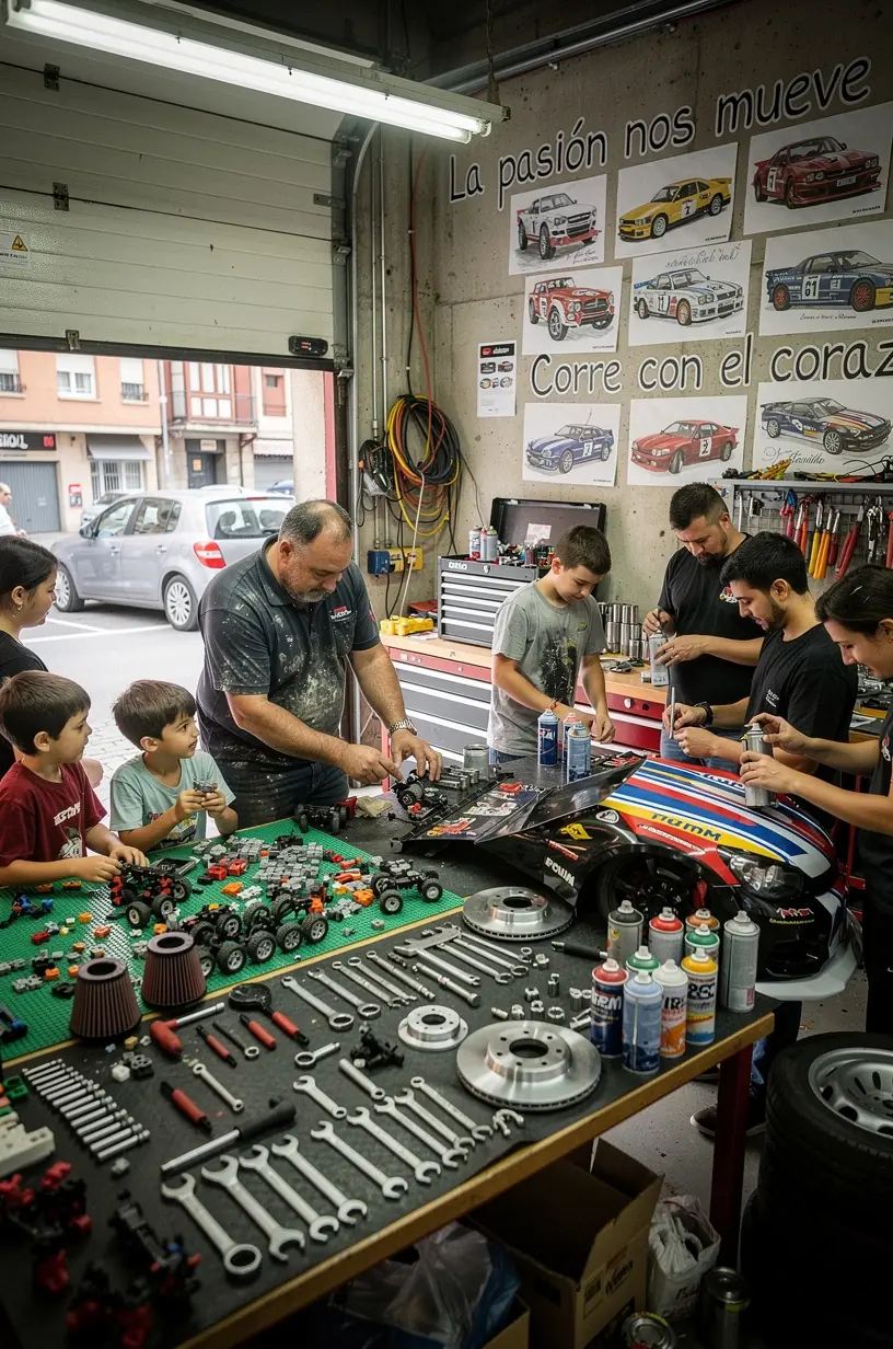 Automóvil modificado con diseño aerodinámico y componentes personalizados para competición.